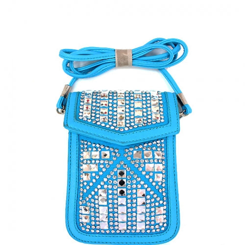 Blingy Rhinestone Hipster/Cell Phone Bag