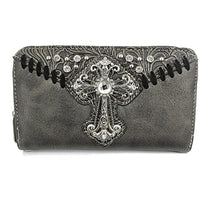 Load image into Gallery viewer, Lindsey Rhinestone Cross WristletWallet (Was $23 / Now $11.50)
