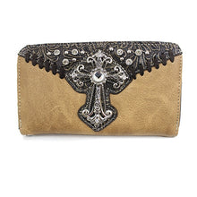 Load image into Gallery viewer, Lindsey Rhinestone Cross WristletWallet (Was $23 / Now $11.50)
