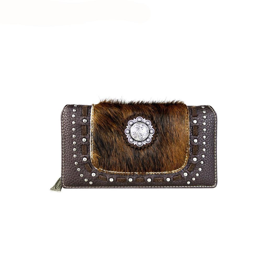 Hair-On Concho Collection Secretary Style Wallet (Was $35 / Now $17.50)