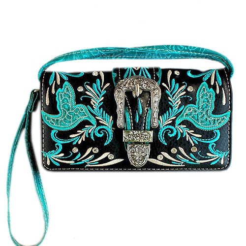 Western Buckle Wristlet Wallet (Was $25 / Now $12.50)